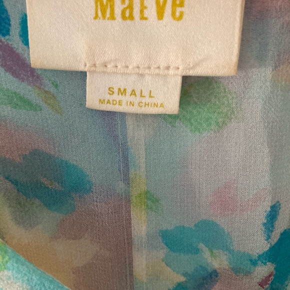 EUC Anthropologie Maeve Silk Open Shoulder Top, Sm - Picture 5 of 5